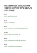 CLC 056 EXAM 2026 ACTUAL TEST PAPER&NewLine;QUESTIONS SOLUTIONS VERIFIED COMPLETE&NewLine;STUDY PACKAGE