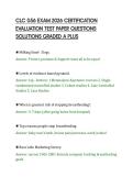 CLC 056 EXAM 2026 CERTIFICATION&NewLine;EVALUATION TEST PAPER QUESTIONS&NewLine;SOLUTIONS GRADED A PLUS