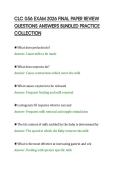 CLC 056 EXAM 2026 FINAL PAPER REVIEW&NewLine;QUESTIONS ANSWERS BUNDLED PRACTICE&NewLine;COLLECTION
