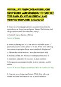 VIRTUAL ATI PREDICTOR GREEN LIGHT&NewLine;COMPLETED VATI GREENLIGHT STUDY SET&NewLine;TEST BANK SOLVED QUESTIONS AND&NewLine;VERIFIED RESPONSES GRADED A&plus;