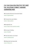 CLC 056 EXAM 2026 PRACTICE TEST SHEET&NewLine;FULL SOLUTIONS CORRECT ANSWERS&NewLine;GUARANTEED PASS