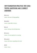 VSP FOUNDATION PRACTICE TEST 2026&NewLine;TESTED QUESTIONS AND CORRECT&NewLine;ANSWERS