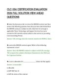 CLC 056 CERTIFICATION EVALUATION&NewLine;2026 FULL SOLUTION VIEW AHEAD&NewLine;QUESTIONS