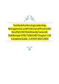 Updated&sol;Latest Nursing Leadership Management and Professional Practice for the LPN&sol;LVN 7th Edition by Tamara R Dahlkemper 2025&ndash;2026 Comprehensive Test Bank Questions and Answers for Nursing Leadership Delegation Communication Professional Practice Care Ma