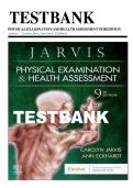 Updated&sol;Latest Physical Examination and Health Assessment 9th Edition by Carolyn Jarvis and Ann L Eckhardt 2025&ndash;2026 Comprehensive Test Bank Questions and Answers for Health Assessment Examination Preparation Physical Assessment Clinical Skills Developmen