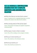 CLC 222 MODULE 4 CERTIFICATION&NewLine;EXAMINATION TEST COMPLETE&NewLine;QUESTIONS AND ANSWERS FULL&NewLine;SOLUTION