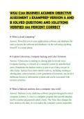 WGU C201 BUSINESS ACUMEN OBJECTIVE&NewLine;ASSESSMENT 2 EXAMPREP VERSION A AND&NewLine;B SOLVED QUESTIONS AND SOLUTIONS&NewLine;VERIFIED 100 PERCENT CORRECT