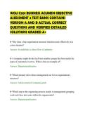 WGU C201 BUSINESS ACUMEN OBJECTIVE&NewLine;ASSESSMENT 2 TEST BANK CONTAINS&NewLine;VERSION A AND B ACTUAL CORRECT&NewLine;QUESTIONS AND VERIFIED DETAILED&NewLine;SOLUTIONS GRADED A&plus;&NewLine;