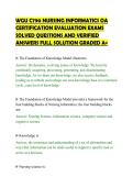 WGU C790 NURSING INFORMATICS OA&NewLine;CERTIFICATION EVALUATION EXAMS&NewLine;SOLVED QUESTIONS AND VERIFIED&NewLine;ANSWERS FULL SOLUTION GRADED A&plus;