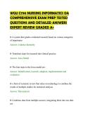 WGU C790 NURSING INFORMATICS OA&NewLine;COMPREHENSIVE EXAM PREP TESTED&NewLine;QUESTIONS AND DETAILED ANSWERS&NewLine;EXPERT REVIEW GRADED A&plus;