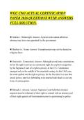 WGU C963 ACTUAL CERTIFICATION&NewLine;PAPER 2026 QUESTIONS WITH ANSWERS&NewLine;FULL SOLUTION&period;&NewLine;