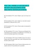 WGU C963 AMERICAN GOVERNMENT&NewLine;REVIEW 2026 QUESTIONS WITH&NewLine;SOLUTIONS TESTED QUESTIONS