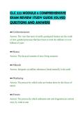 CLC 222 MODULE 4 COMPREHENSIVE&NewLine;EXAM REVIEW STUDY GUIDE SOLVED&NewLine;QUESTIONS AND ANSWERS