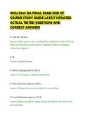 WGU D169 OA FINAL EXAM END OF&NewLine;COURSE STUDY GUIDE LATEST UPDATED&NewLine;ACTUAL TESTED QUESTIONS AND&NewLine;CORRECT ANSWERS&NewLine;