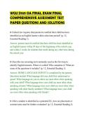 WGU D169 OA FINAL EXAM FINAL&NewLine;COMPREHENSIVE ASSESSMENT TEST&NewLine;PAPER QUESTIONS AND SOLUTIONS