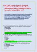 ASAP PACE Practice Exam&colon; Professional &NewLine;Administrative Certification Excellence &NewLine;Questions And Well Graded Solutions With &NewLine;Rationales Updated 2026-2027