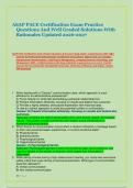 ASAP PACE Certification Exam Practice &NewLine;Questions And Well Graded Solutions With &NewLine;Rationales Updated 2026-2027 