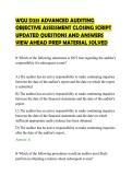 WGU D251 ADVANCED AUDITING&NewLine;OBJECTIVE ASSESSMENT CLOSING SCRIPT&NewLine;UPDATED QUESTIONS AND ANSWERS&NewLine;VIEW AHEAD PREP MATERIAL SOLVED