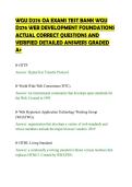 WGU D276 OA EXAMS TEST BANK WGU&NewLine;D276 WEB DEVELOPMENT FOUNDATIONS&NewLine;ACTUAL CORRECT QUESTIONS AND&NewLine;VERIFIED DETAILED ANSWERS GRADED&NewLine;A&plus;