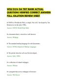 WGU D276 OA TEST BANK ACTUAL&NewLine;QUESTIONS VERIFIED CORRECT ANSWERS&NewLine;FULL SOLUTION REVIEW SHEET