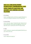 WGU D276 WEB DEVELOPMENT&NewLine;FOUNDATIONS COMPREHENSIVE STUDY&NewLine;GUIDE COMPLETE QUESTIONS AND&NewLine;ANSWERS WITH VERIFIED DETAILED&NewLine;SOLUTIONS&NewLine;