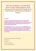 POST Exam 301 Mastery&colon; An In-Depth Study Guide on Critical Incident&comma; Response&comma; Ethical policing and Community Safety Protocols for the North Carolina Law Enforcement Certification Process&period;