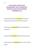 GACE SAMPLE QUESTIONS&NewLine;ENGINEERING AND TECHNOLOGY&NewLine;REVIEW EXAM WITH VERIFIED&NewLine;ANSWERS 2026