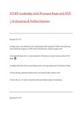 ATI RN Leadership 2026 Proctored Exam with NGN &vert; 70 Questions & Verified Answers