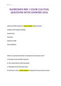 RASMUSSEN MDC 1 EXAM 2&vert;ACTUAL&NewLine;QUESTIONS WITH ANSWERS 2026