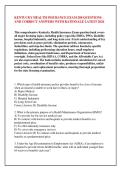 KENTUCKY HEALTH INSURANCE EXAM 200 QUESTIONS &NewLine;AND CORRECT ANSWERS WITH RATIONALE LATEST 2026