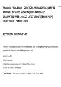 AHA ACLS FINAL EXAM &ndash; QUESTIONS AND ANSWERS &vert; VERIFIED&NewLine;AND WELL DETAILED ANSWERS &vert; PLUS RATIONALES &vert;&NewLine;GUARANTEED PASS &vert; 2026&sol;27 LATEST UPDATE &vert; EXAM PREP &vert;&NewLine;STUDY GUIDE &vert; PRACTICE TEST