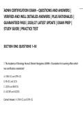 AONN CERTIFICATION EXAM &ndash; QUESTIONS AND ANSWERS &vert;&NewLine;VERIFIED AND WELL DETAILED ANSWERS &vert; PLUS RATIONALES &vert;&NewLine;GUARANTEED PASS &vert; 2026&sol;27 LATEST UPDATE &vert; EXAM PREP &vert;&NewLine;STUDY GUIDE &vert; PRACTICE TEST