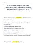 NURS 5220 ADVANCED HEALTH&NewLine;ASSESSMENT TEST 2 PREP QUESTIONS&NewLine;WITH VERIFIED ANSWERS 2026