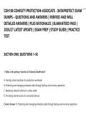COH100 COHESITY PROTECTION ASSOCIATE - DATAPROTECT EXAM&NewLine;DUMPS &ndash; QUESTIONS AND ANSWERS &vert; VERIFIED AND WELL&NewLine;DETAILED ANSWERS &vert; PLUS RATIONALES &vert; GUARANTEED PASS &vert;&NewLine;2026&sol;27 LATEST UPDATE &vert; EXAM PREP &vert; STUDY GUIDE &vert; PRACTICE&NewLine;TEST