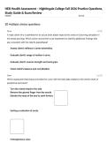 HESI Health Assessment &ndash; Nightingale College Fall 2026 Practice Questions&comma; Study Guide & Exam Review