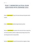 TEAS 7 CHEMISTRY&vert;&vert;ACTUAL EXAM&NewLine;QUESTIONS WITH ANSWERS 2026