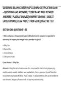 GUIDEWIRE BILLINGCENTER PROFESSIONAL CERTIFICATION EXAM&ndash; QUESTIONS AND ANSWERS &vert; VERIFIED AND WELL DETAILED&NewLine;ANSWERS &vert; PLUS RATIONALES &vert; GUARANTEED PASS &vert; 2026&sol;27&NewLine;LATEST UPDATE &vert; EXAM PREP &vert; STUDY GUIDE &vert; PRACTICE TEST