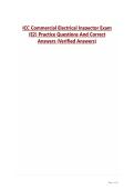 ICC Commercial Electrical Inspector Exam &lpar;E2&rpar; Practice Questions And Correct Answers &lpar;Verified Answers&rpar;