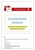 IATA DGR&comma; Dangerous Goods&comma; DGR Certification&comma; IATA Exam&comma; Military DGR&comma; Air Transport&comma; Exam Questions&comma; Practice Test