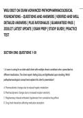 WGU D027 OA EXAM ADVANCED PATHOPHARMACOLOGICAL&NewLine;FOUNDATIONS &ndash; QUESTIONS AND ANSWERS &vert; VERIFIED AND WELL&NewLine;DETAILED ANSWERS &vert; PLUS RATIONALES &vert; GUARANTEED PASS &vert;&NewLine;2026&sol;27 LATEST UPDATE &vert; EXAM PREP &vert; STUDY GUIDE &vert; PRACTICE&NewLine;TEST