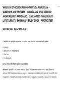 WGU D550 ETHICS FOR ACCOUNTANTS OA FINAL EXAM &NewLine;QUESTIONS AND ANSWERS &vert; VERIFIED AND WELL DETAILED&NewLine;ANSWERS &vert; PLUS RATIONALES &vert; GUARANTEED PASS &vert; 2026&sol;27&NewLine;LATEST UPDATE &vert; EXAM PREP &vert; STUDY GUIDE &vert; PRACTICE TEST