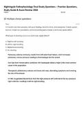 Nightingale Pathophysiology Final Study Questions &ndash; Practice Questions&comma; Study Guide & Exam Review 2026