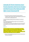 Colorado ICC Permit Technician Exam &NewLine;Practice Questions And Correct Answers &NewLine;&lpar;Verified Answers&rpar; Plus Rationale 2026 &NewLine;Q&A&vert; Instant Download Pdf  