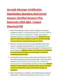 Servsafe Manager Certification &NewLine;Examination Questions And Correct &NewLine;Answers &lpar;Verified Answers&rpar; Plus &NewLine;Rationales 2026 Q&A &vert; Instant &NewLine;Download Pdf 