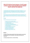 FDNY COF P-98 Exam Practice Questions&colon; Fuel-Oil Transfer&NewLine;Certificate of Fitness Study Guide With Answers 2026&sol;2027&NewLine;UPDATE &vert; INSTANT PDF DOWNLOAD