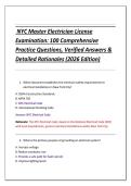 NYC Master Electrician License Examination&colon; 100 Comprehensive Practice Questions&comma; Verified Answers & Detailed Rationales &vert; Complete Exam Prep Study Guide &lpar;2026 Edition&rpar;