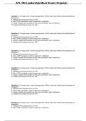 ATI RN Leadership Mock Examination&NewLine;Comprehensive Practice Test with Answers&comma; Rationales & NCLEX Preparation