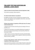 FIBA AGENT TEST EXAM QUESTIONS AND ANSWERS&vert; LATEST UPDATE