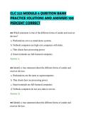 CLC 222 MODULE 6 QUESTION BANK&NewLine;PRACTICE SOLUTIONS AND ANSWERS 100&NewLine;PERCENT CORRECT