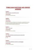 TFM08 EXAM QUESTIONS AND VERIFIED ANSWERS&NewLine;